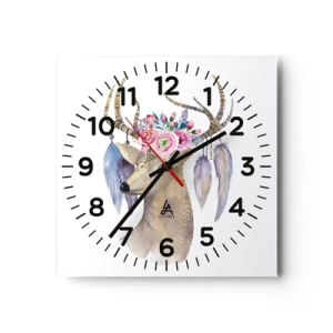 Horloge murale - Pendule murale - Guide de l'âme - doux, innocent - 40x40 cm