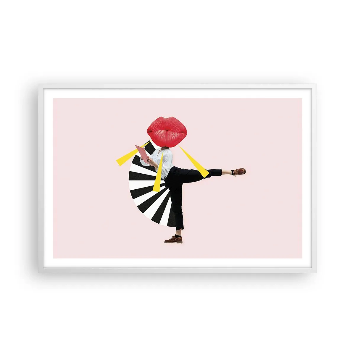 Affiche dans un cadre blanc - Poster - Pop-art surréaliste - 91x61 cm