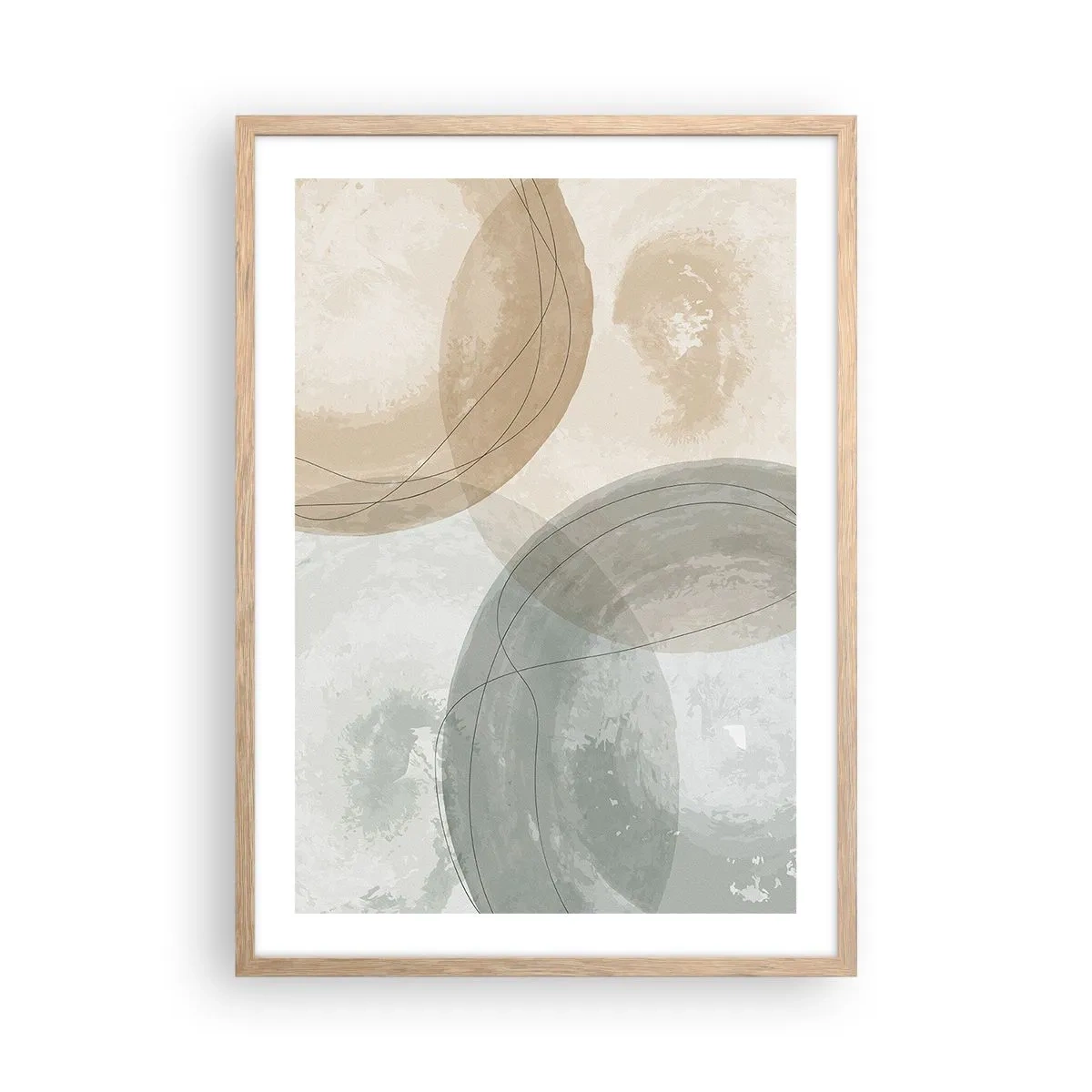 Affiche dans un chêne clair - Poster - Mondes pénétrants - 50x70 cm