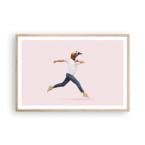 Affiche dans un chêne clair - Poster - Une pincée d'absurdité - 91x61 cm