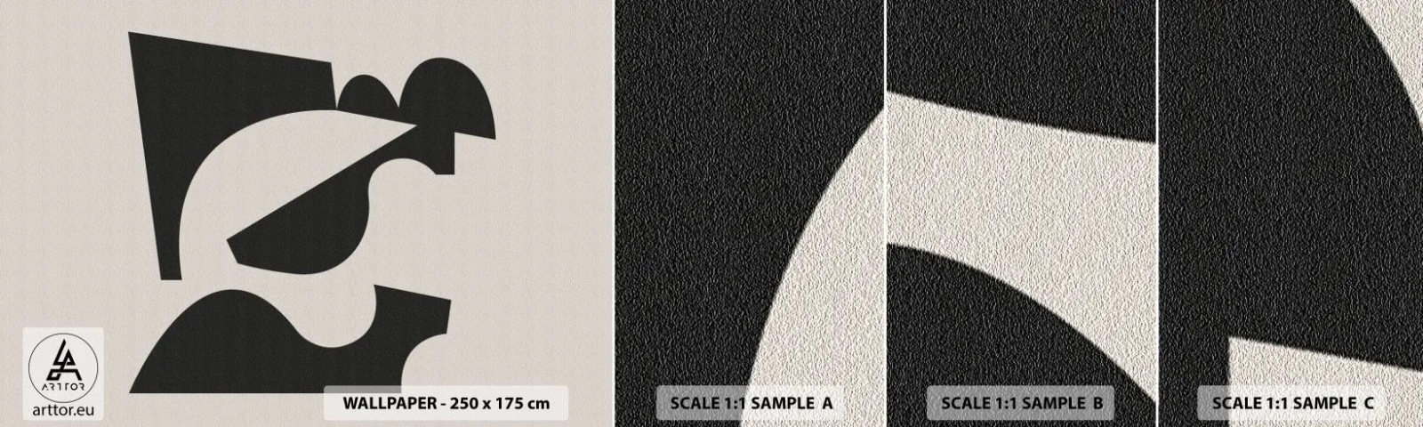 Échantillon De Papier Peint Standard Eco - À monter soi-même - Abstraction, Bohème, Minimalisme - 100x30 cm