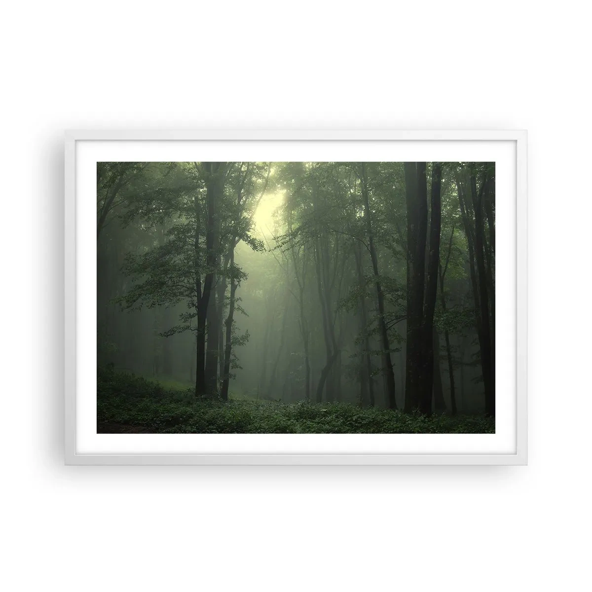 Affiche dans un cadre blanc - Poster - Avant qu'il ne se réveille - 70x50 cm