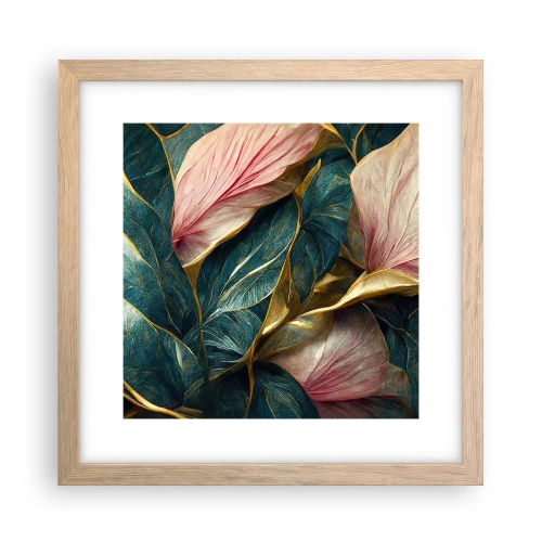 Affiche dans un chêne clair - Poster - Élégance et style naturels - 30x30 cm