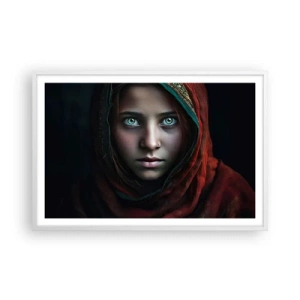 Affiche dans un cadre blanc - Poster - Princesse orientale - 91x61 cm
