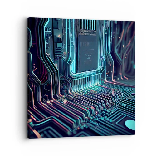 Impression sur toile - Image sur toile - Je pense comme ça… - 30x30 cm