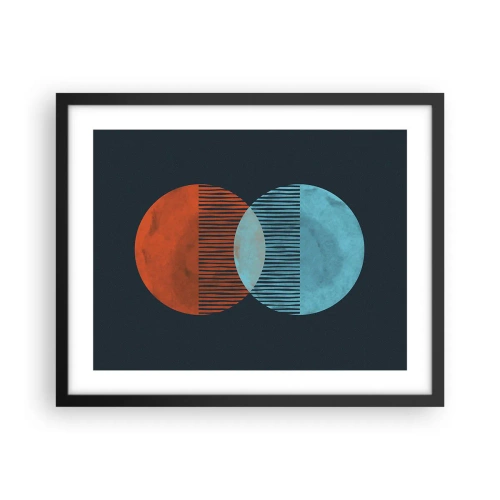 Affiche dans un cadre noir - Poster - Fantaisie astronomique - 50x40 cm