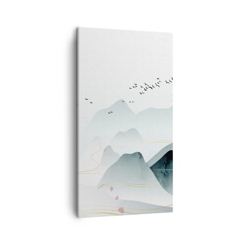 Impression sur toile - Image sur toile - Au-delà des sommets - 45x80 cm
