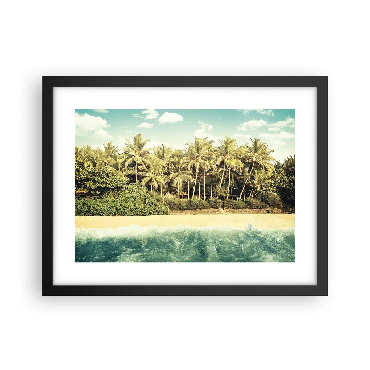 Affiche dans un cadre noir - Poster - Peut-être ici? - 40x30 cm