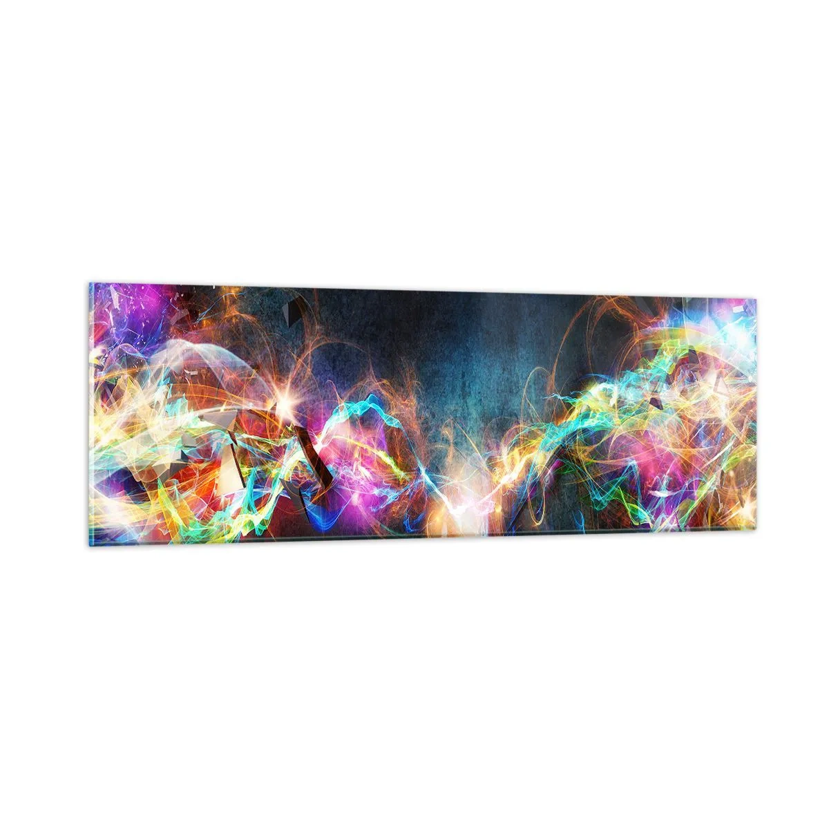 Impression sur verre - Image sur verre - Joyeusement contre l'obscurité - 90x30 cm