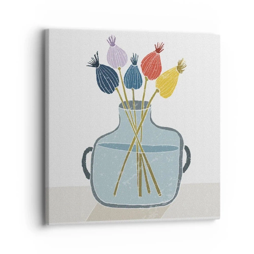 Impression sur toile - Image sur toile - Comme s'il avait semé des graines de pavot - 30x30 cm