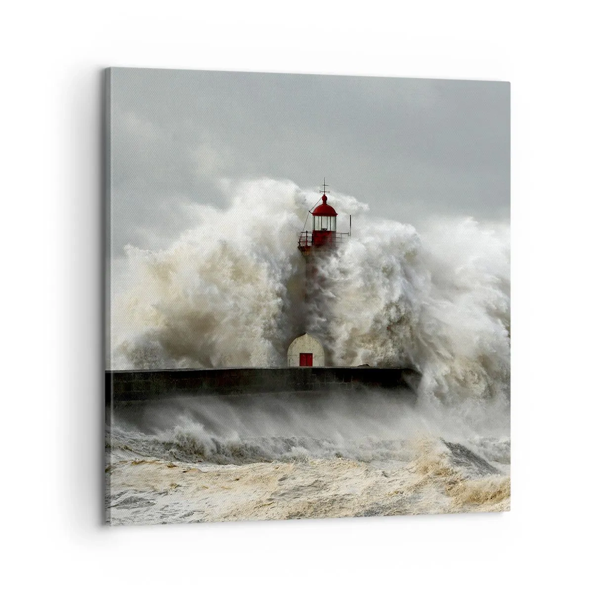 Impression sur toile - Image sur toile - La colère de l'océan - 60x60 cm