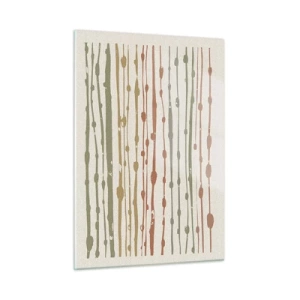 Impression sur verre - Image sur verre - Lignes et taches colorées formant une composition rythmique - 50x70cm - Notation musicale des couleurs - Décoration murale moderne pour le salon et la chambre ARTTOR