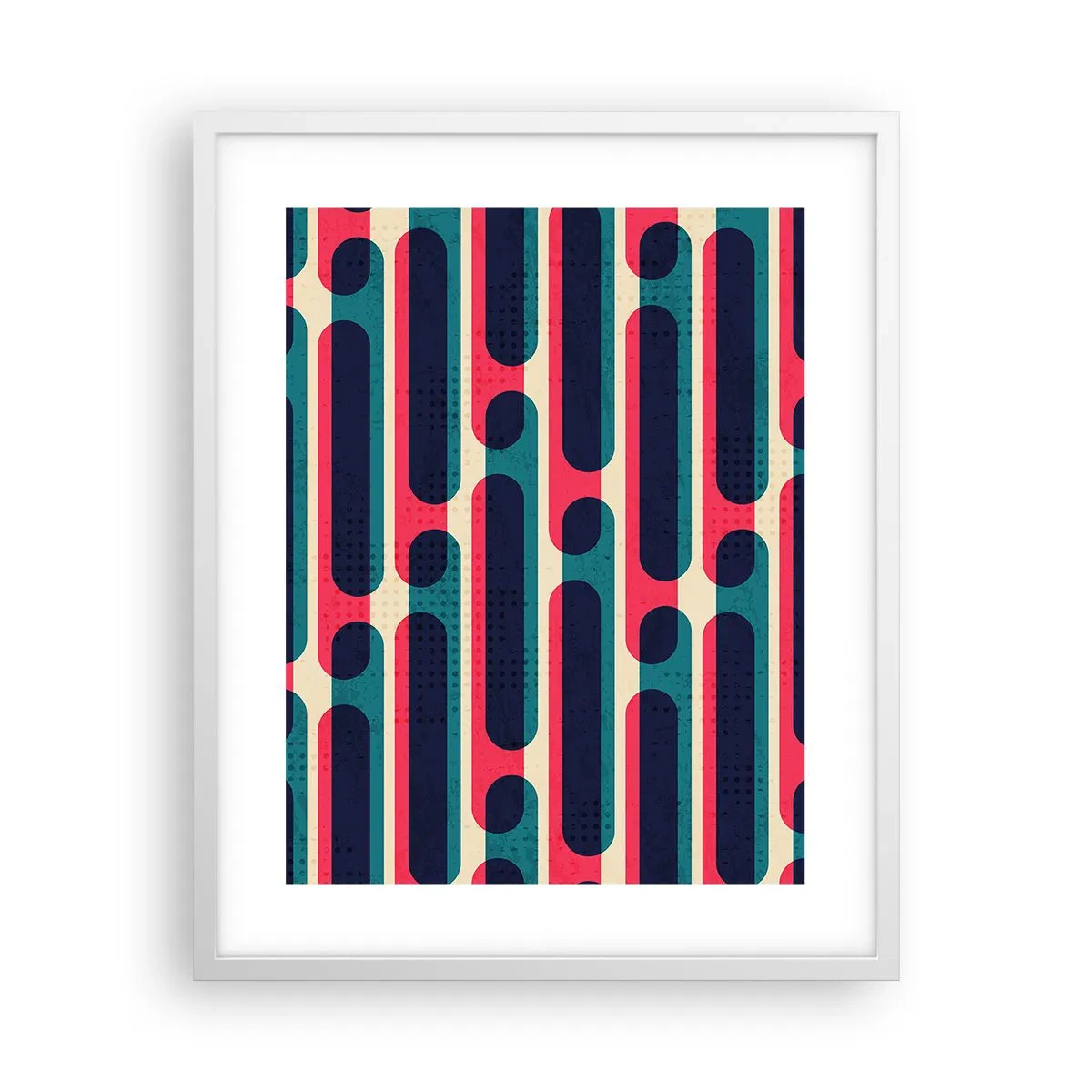 Affiche dans un cadre blanc - Poster - En profondeur et sur l'avant - 40x50 cm