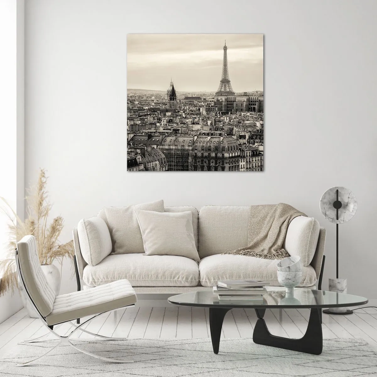 Impression sur verre - Image sur verre - Sur les toits de Paris - 60x60 cm