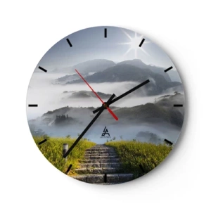 Horloge murale - Pendule murale - Toujours plus haut vers les nuages - 40x40 cm