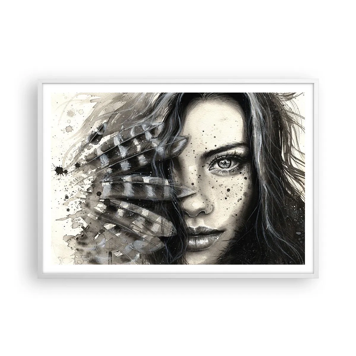 Affiche dans un cadre blanc - Poster - Beauté sauvage - 100x70 cm