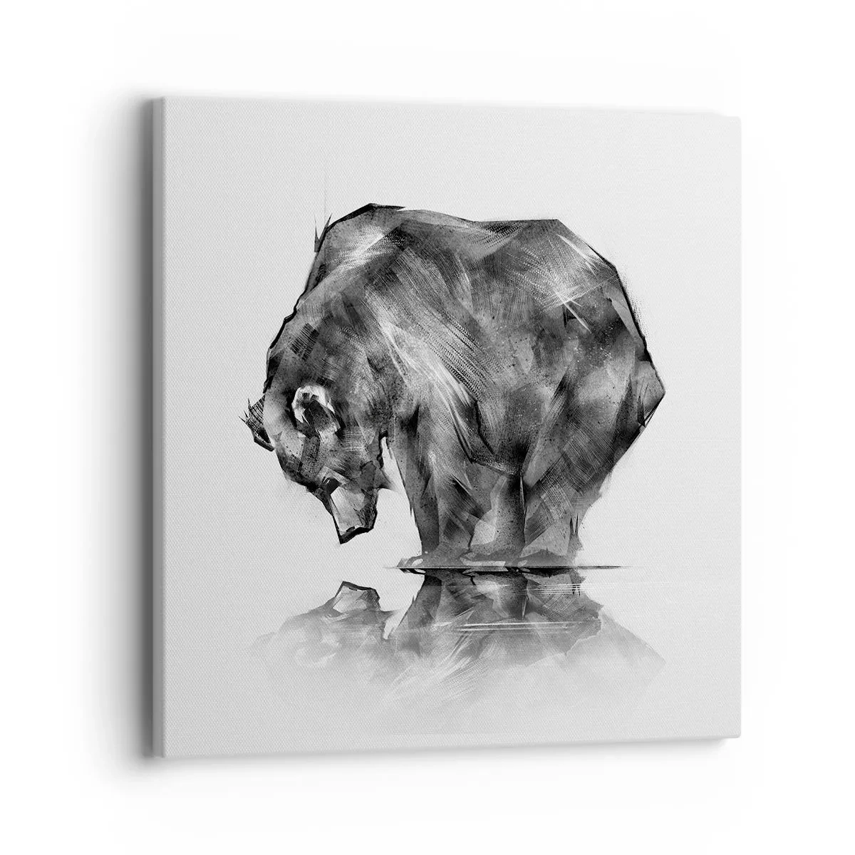 Impression sur toile - Image sur toile - Ravi de rencontrer quelqu'un de proche - 40x40 cm