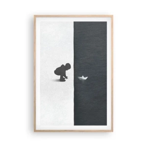 Affiche dans un chêne clair - Poster - Grande expédition - 61x91 cm