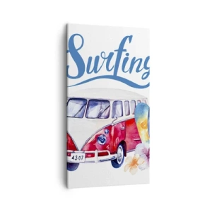 Impression sur toile - Image sur toile - Concombre - un classique pour un surfeur - 45x80 cm