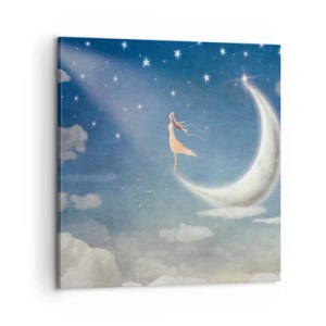 Impression sur toile - Image sur toile - Valise bleue - 60x60 cm