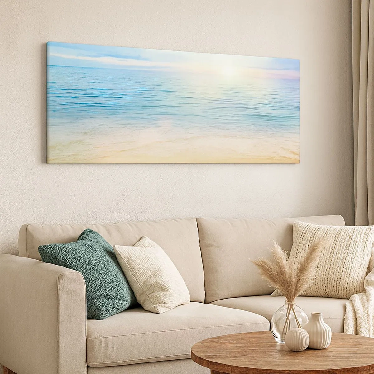 Impression sur toile - Image sur toile - Le grand bleu - 100x40 cm