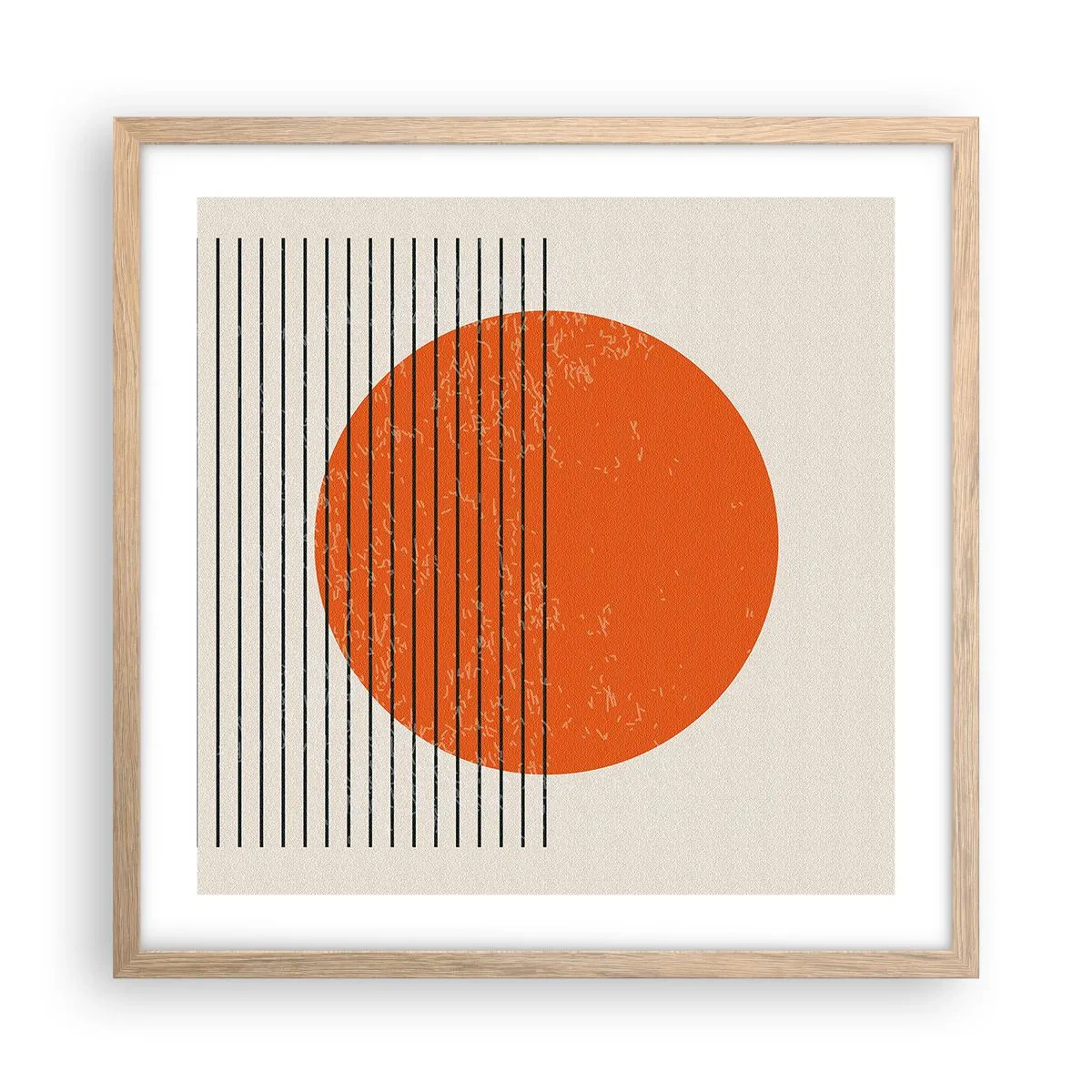 Affiche dans un chêne clair - Poster - Toujours le soleil - 50x50 cm