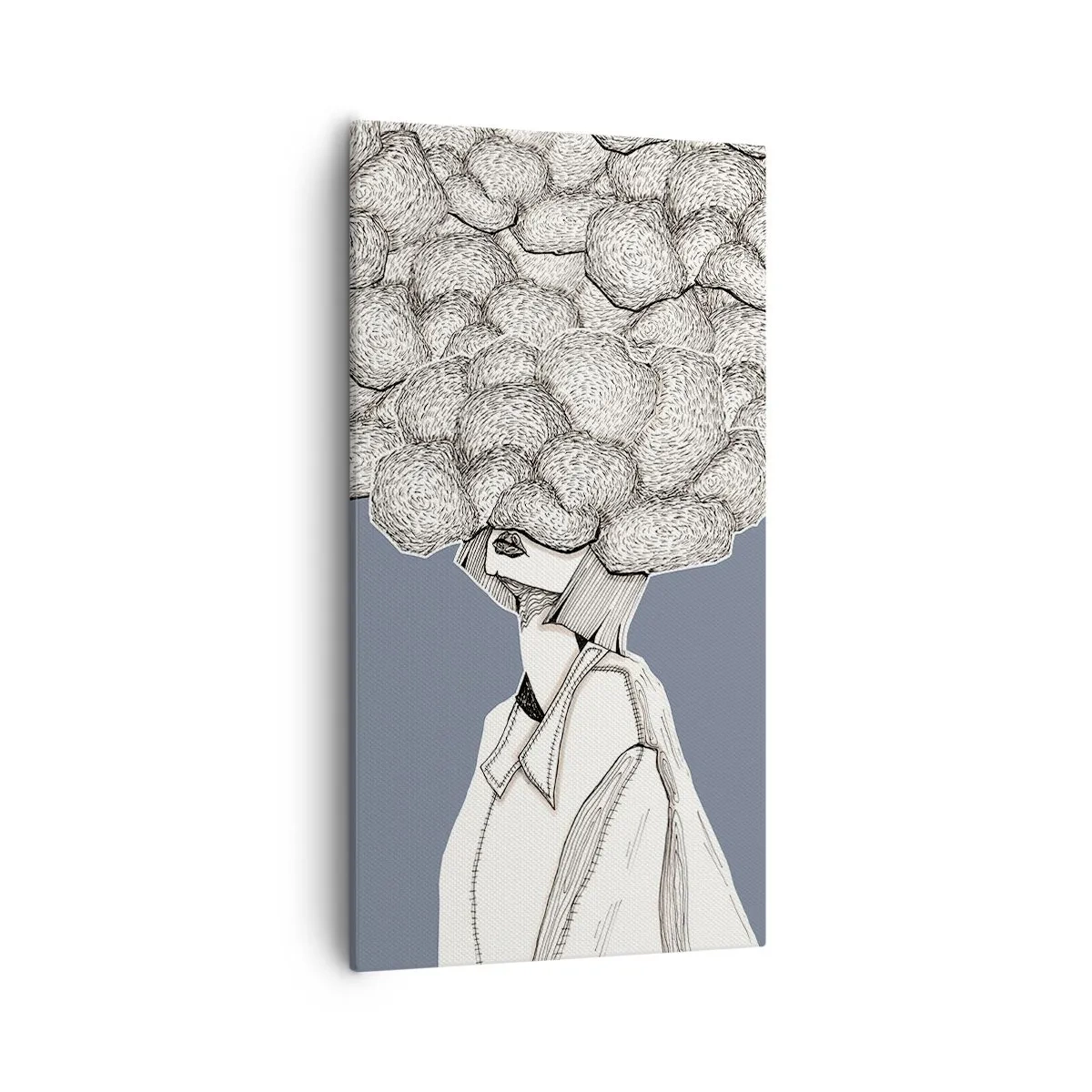 Impression sur toile - Image sur toile - La tête dans les nuages - 55x100 cm