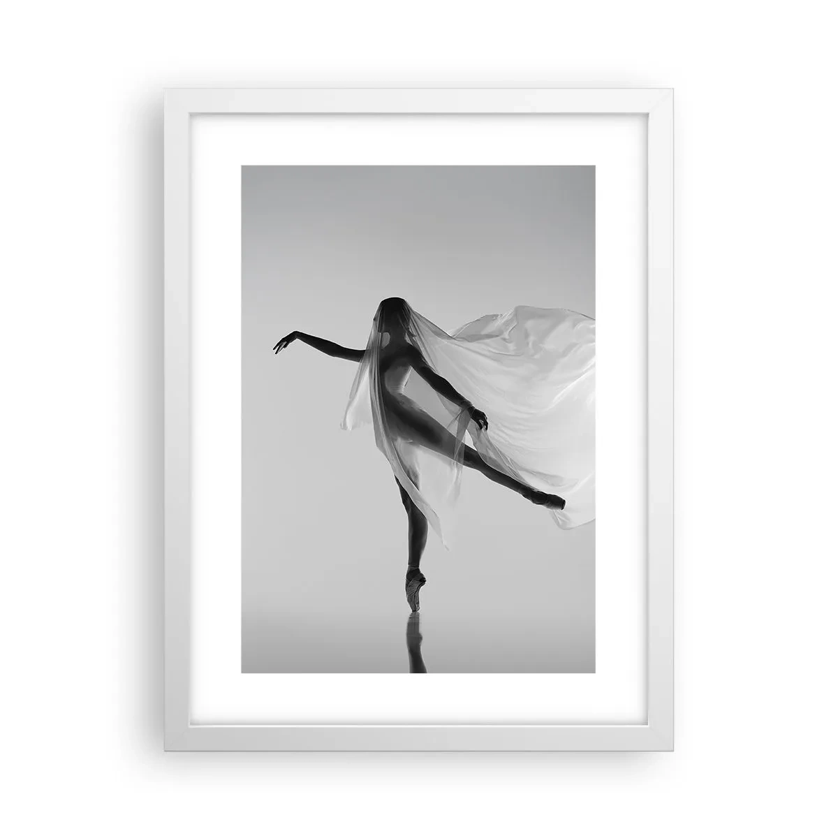Affiche dans un cadre blanc - Poster - Légèreté et grâce - 30x40 cm
