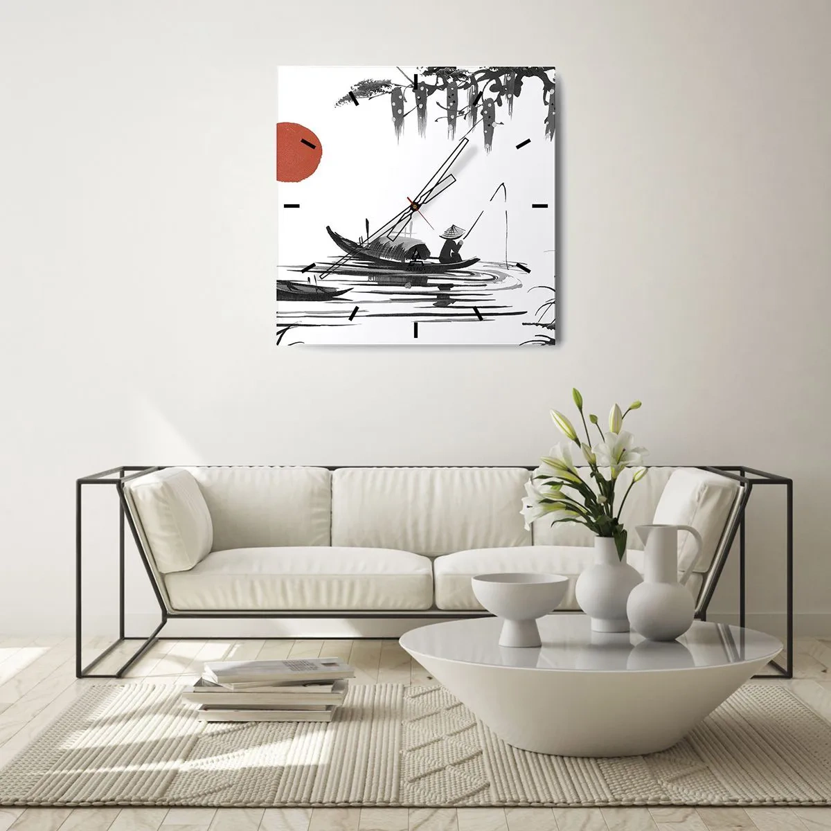 Horloge murale - Pendule murale - Après-midi asiatique - 30x30 cm