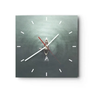 Horloge murale - Pendule murale - À travers le lac de la lune - 40x40 cm