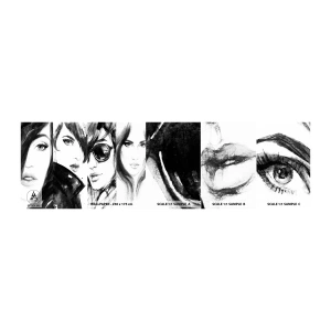 Échantillon De Papier Peint Standard Eco - La beauté multipliée - Femme, Les yeux de la femme, Portrait d'une femme - 100x30 cm