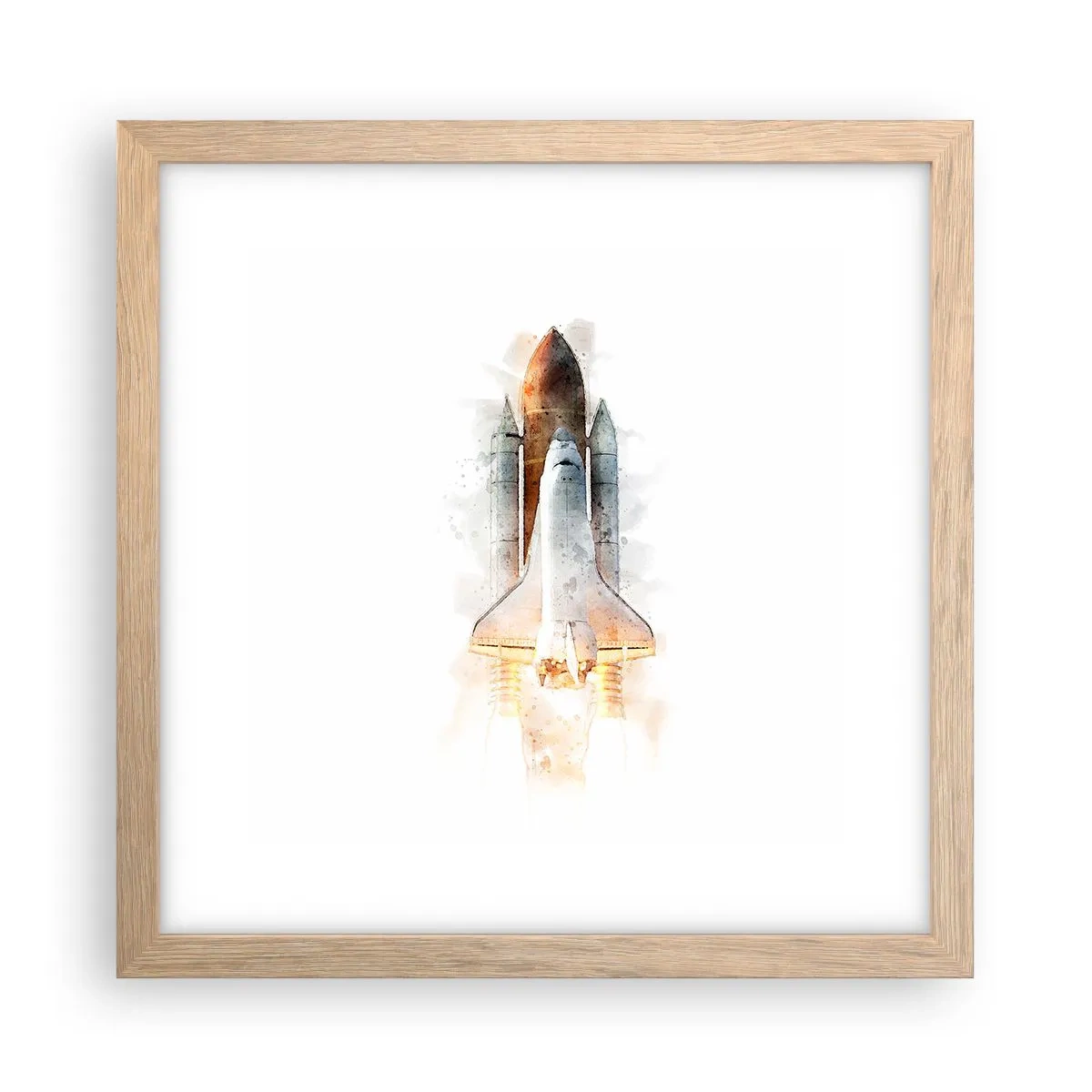 Affiche dans un chêne clair - Poster - Des explorateurs pour commencer - 30x30 cm