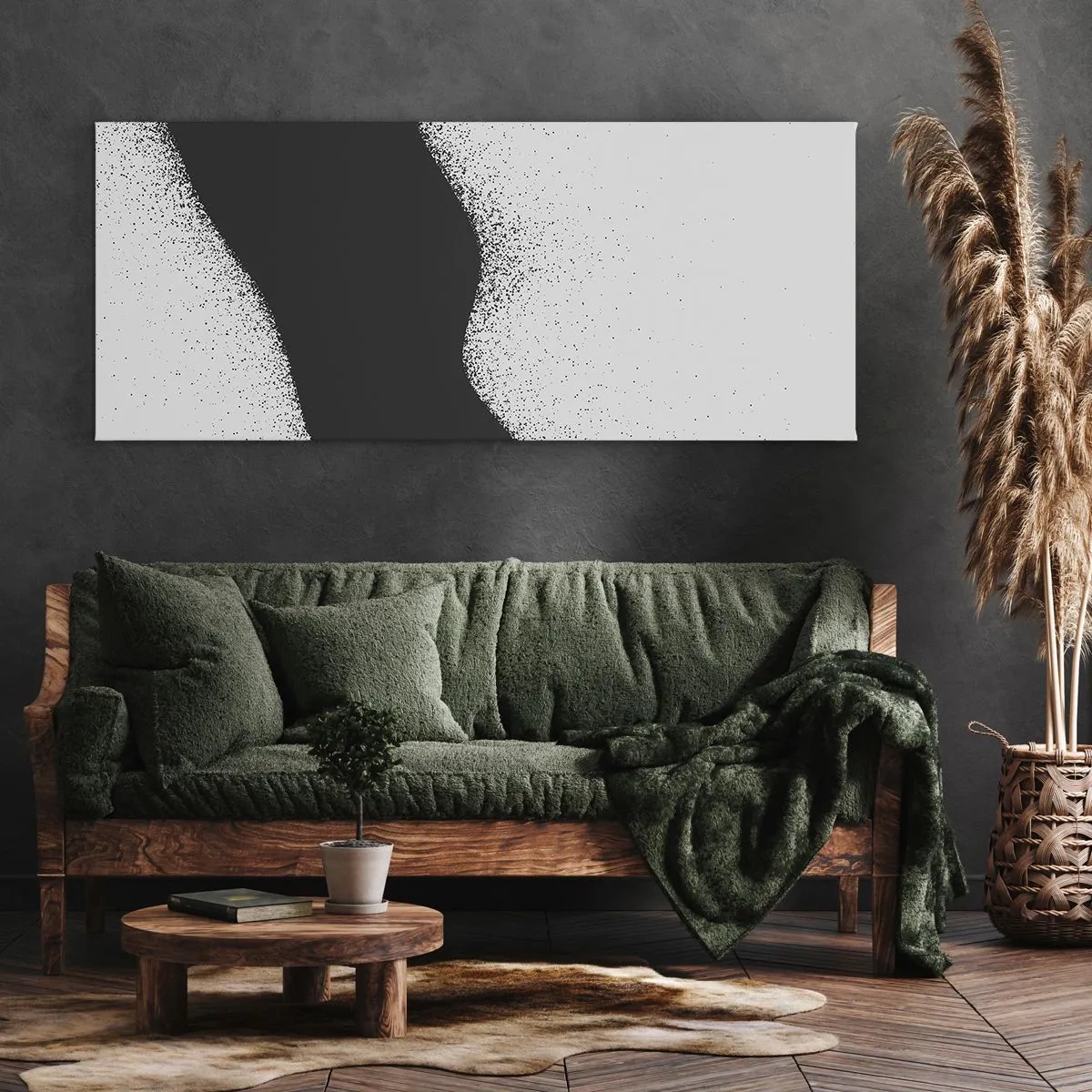 Impression sur toile - Image sur toile - Équilibre fluide - 100x40 cm