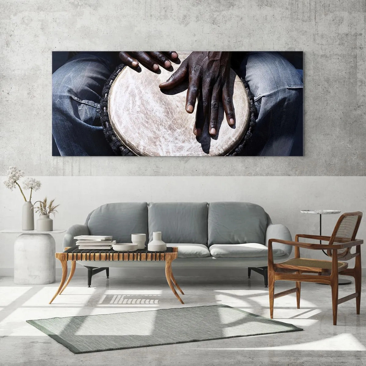 Impression sur verre - Image sur verre - Vis à son rythme - 100x40 cm