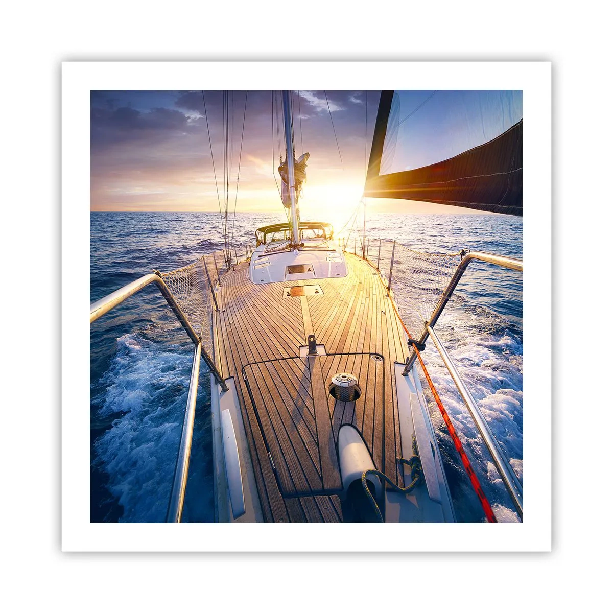 Affiche - Poster - Courir sur les vagues - 60x60 cm