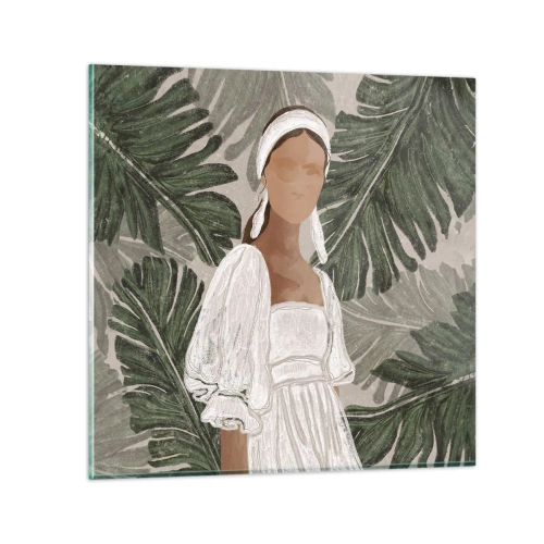 Impression sur verre - Image sur verre - Portrait exotique - 70x70 cm