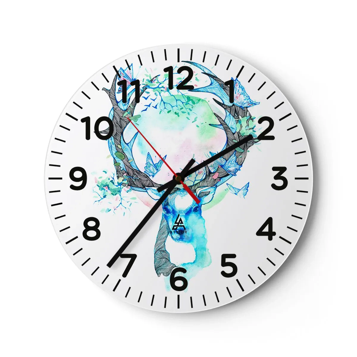 Horloge murale - Pendule murale - La force et la délicatesse de la nature - 40x40 cm