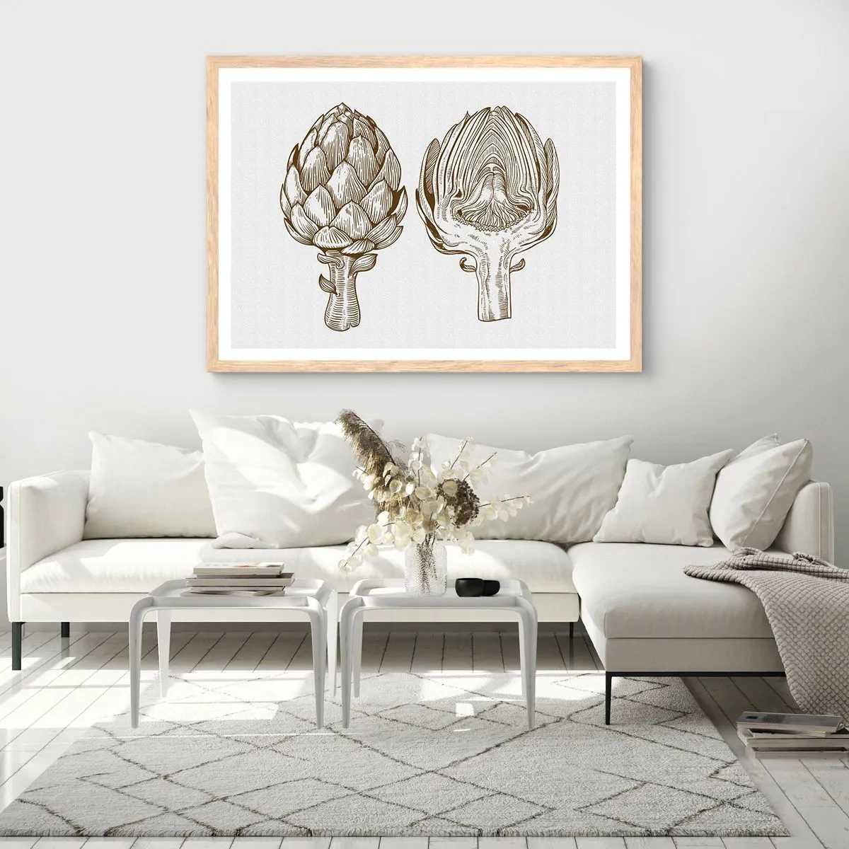 Affiche dans un chêne clair - Poster - Leçon d’anatomie - 100x70 cm