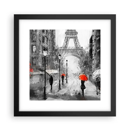Affiche dans un cadre noir - Poster - Tous les chemins mènent à elle - 30x30 cm