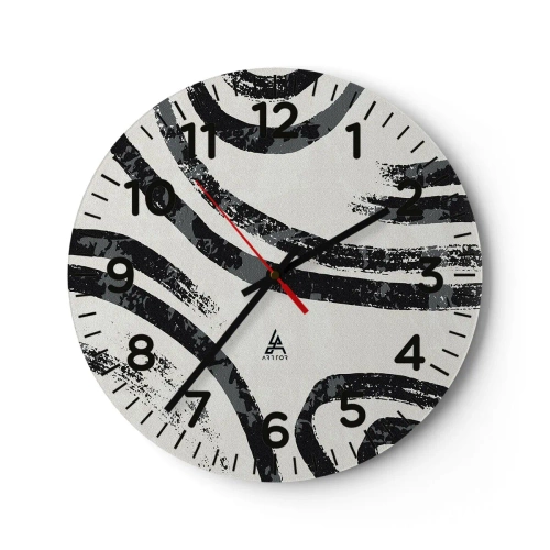 Horloge murale - Pendule murale - À moitié arrêté - 40x40 cm