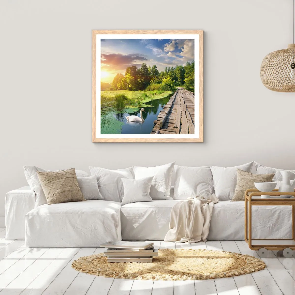 Affiche dans un chêne clair - Poster - L'été, l'été partout - 30x30 cm