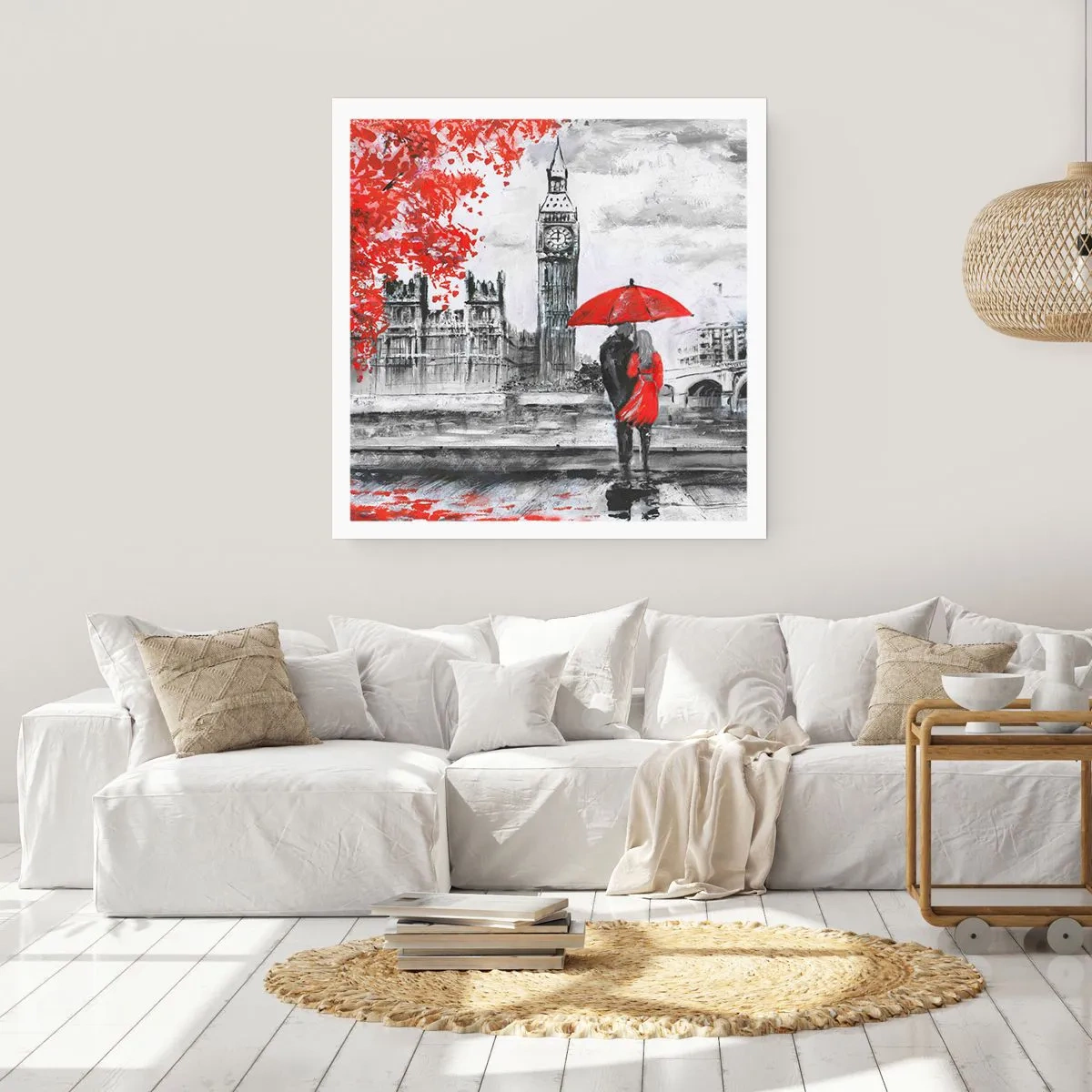 Affiche - Poster - Amoureux de Londres - 50x50 cm