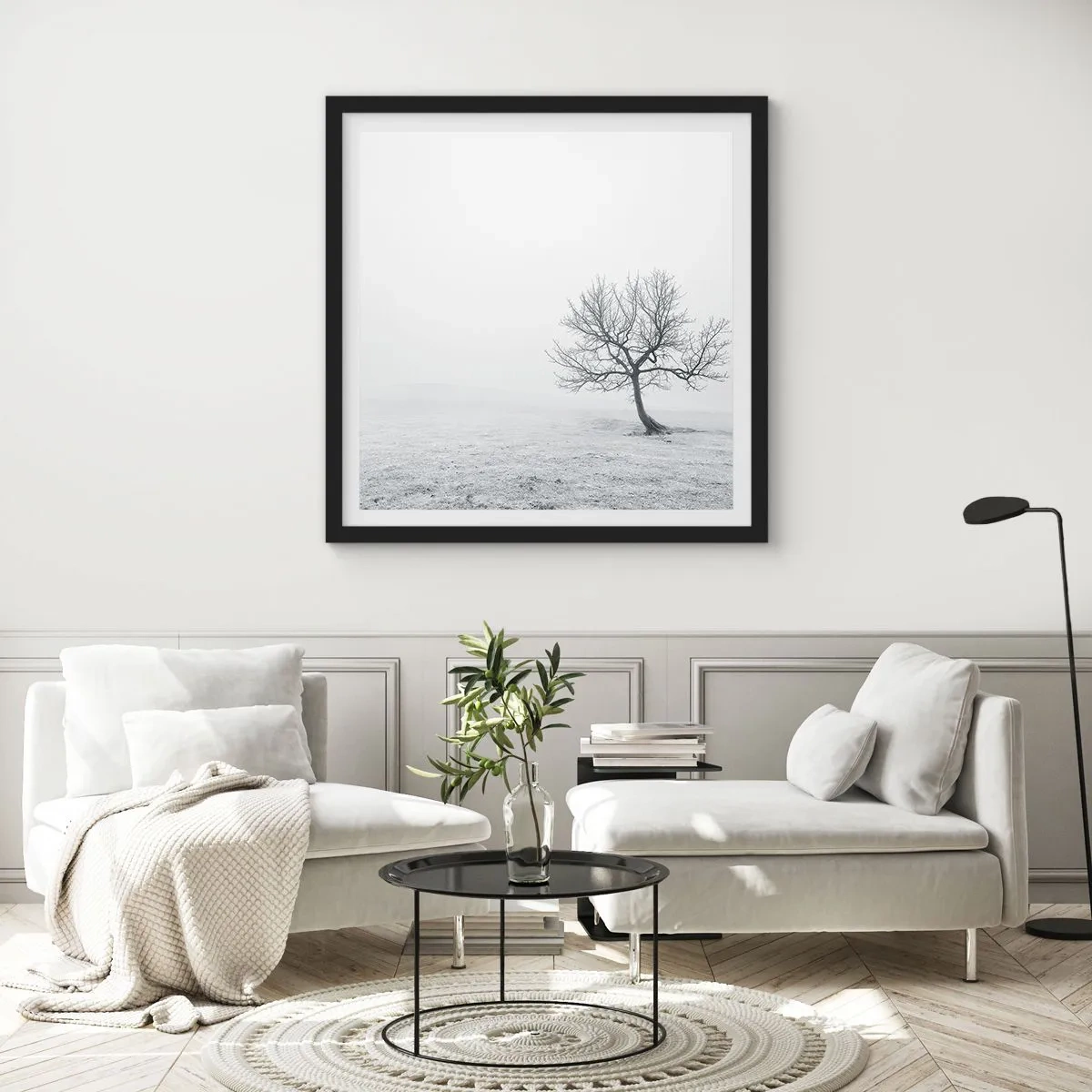 Affiche dans un cadre noir - Poster - Contre le néant - 30x30 cm