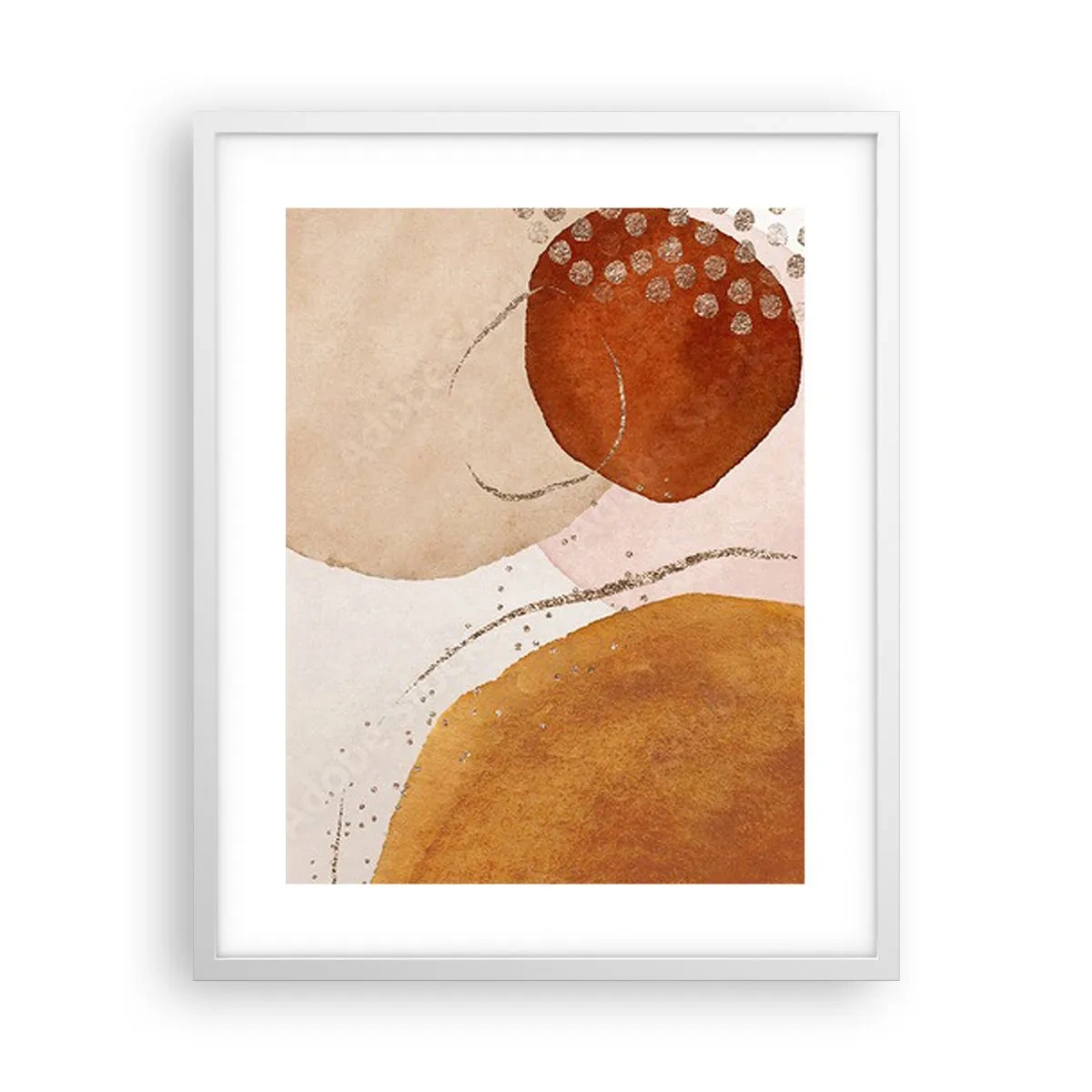 Affiche dans un cadre blanc - Poster - Rondeur et mouvement - 40x50 cm