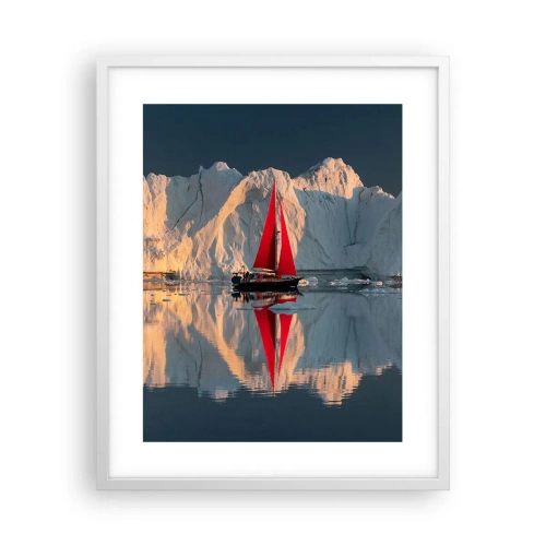 Affiche dans un cadre blanc - Poster - Aux limites du monde - 40x50 cm