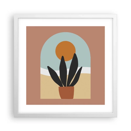 Affiche dans un cadre blanc - Poster - Petits bonheurs - 40x40 cm