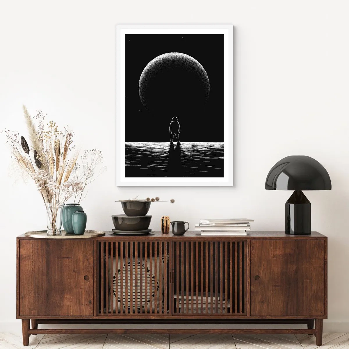 Affiche dans un cadre blanc - Poster - Face à face - 61x91 cm