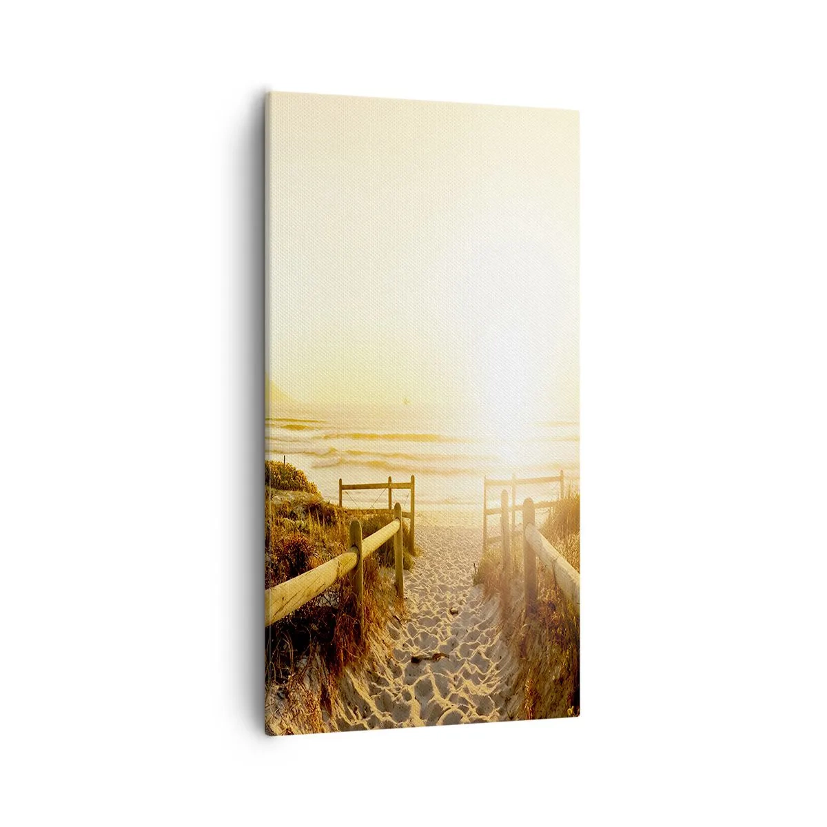 Impression sur toile - Image sur toile - A travers la dune, vers le soleil - 55x100 cm