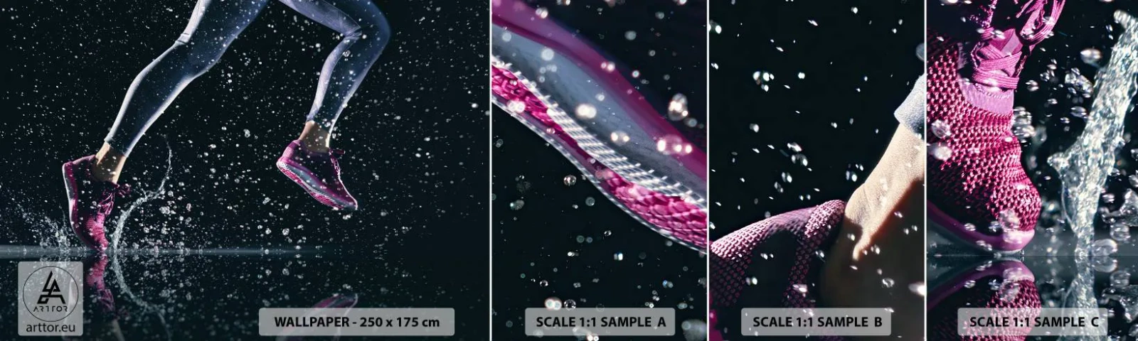 Échantillon De Papier Peint Standard Eco - Combien de force dans les jambes - sport, Jogging, En cours d'exécution - 100x30 cm