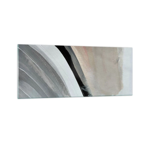 Impression sur verre - Image sur verre - Composition : arc de noir et gris - 100x40 cm